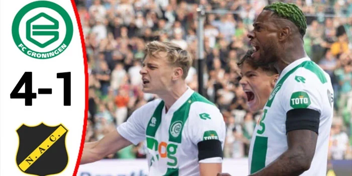 FC Groningen Mengguncang Liga dengan Kemenangan Telak 4-1 atas NAC Breda